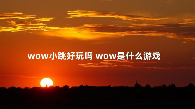 wow小跳好玩吗 wow是什么游戏